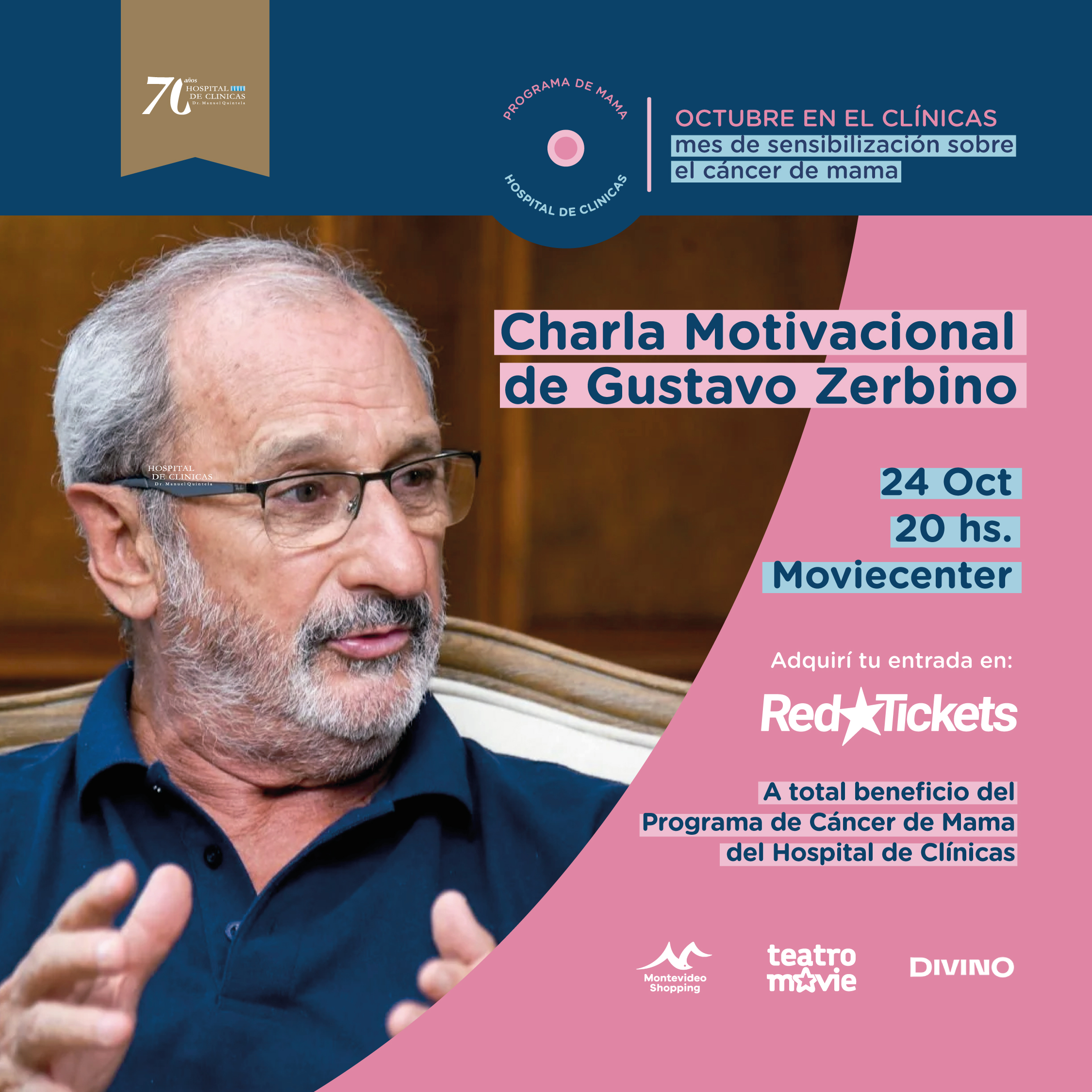 Octubre Rosa charla Zerbino Feed IG
