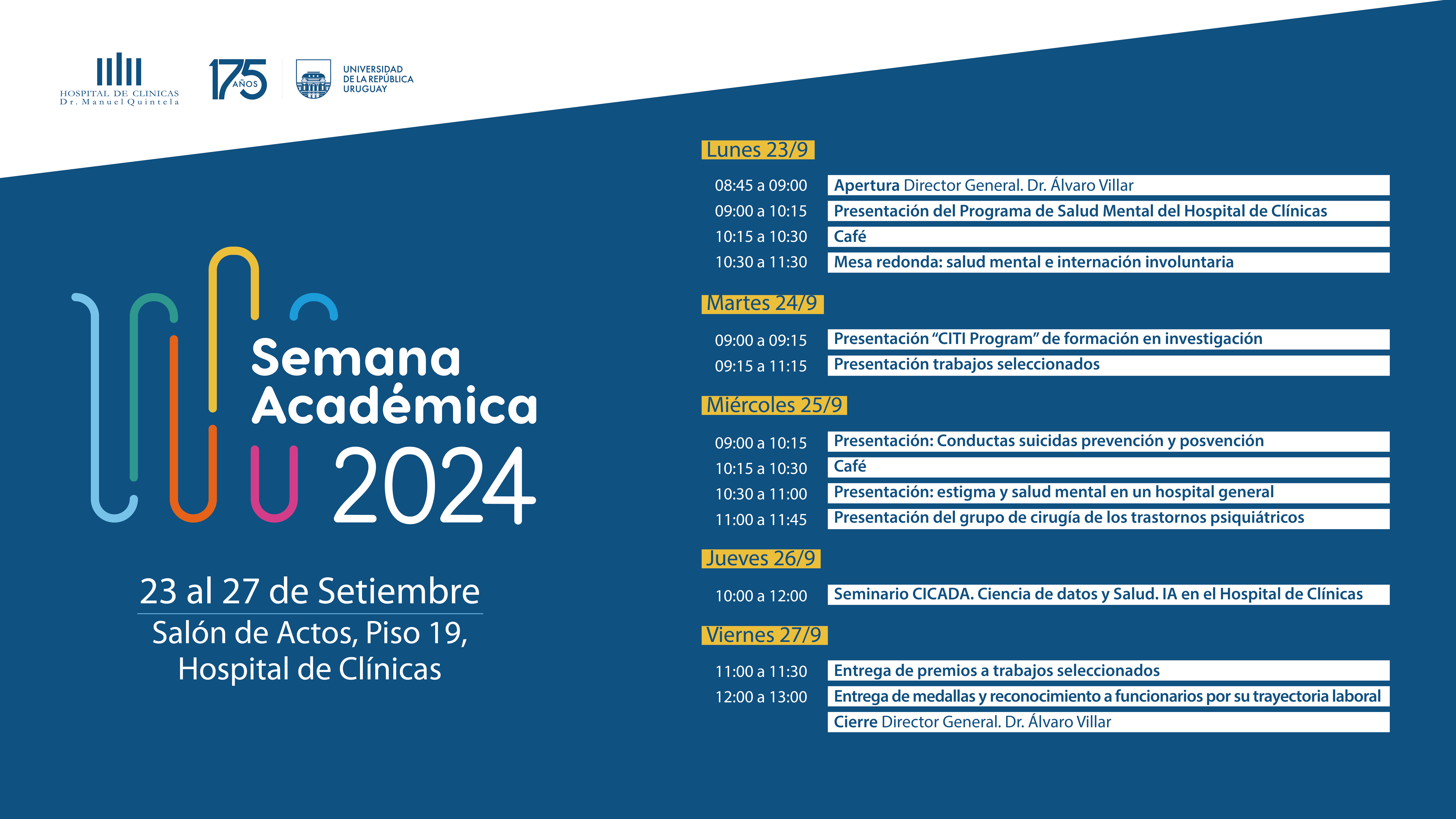 Semana Academica 2024 programa twitter