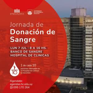 Lunes 7 de julio: Jornada de Donación de Sangre