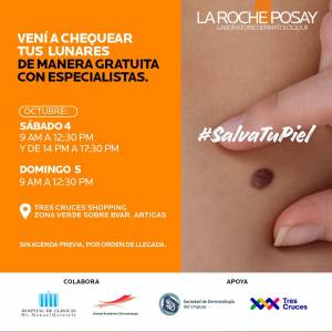 Sábado 5 y domingo 6 de octubre: Chequeo de lunares de manera gratuita con especialistas