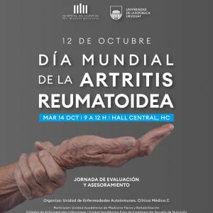 Martes 14 de octubre: Jornada de evaluación y asesoramiento en el marco del Día Mundial de la Artritis Reumatoidea