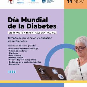 Viernes 14 de noviembre: Jornada de prevención y educación en el Día Mundial de la Diabetes