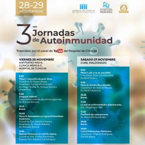 Viernes 28 y sábado 29 de noviembre: 3ras Jornadas de Autoinmunidad
