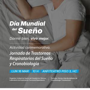 Lunes 16 de marzo: Jornada de trastornos respiratorios del sueño y cronobiología