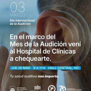 Jueves 26 de marzo: Jornada de chequeo auditivo abierta y gratuita